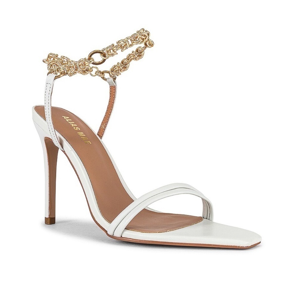 Alias Mae | Ankle Strap Heel in Ivory Size 39 NEW